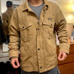 Patagonia men’s iron forge hemp canvas ranch jacket.